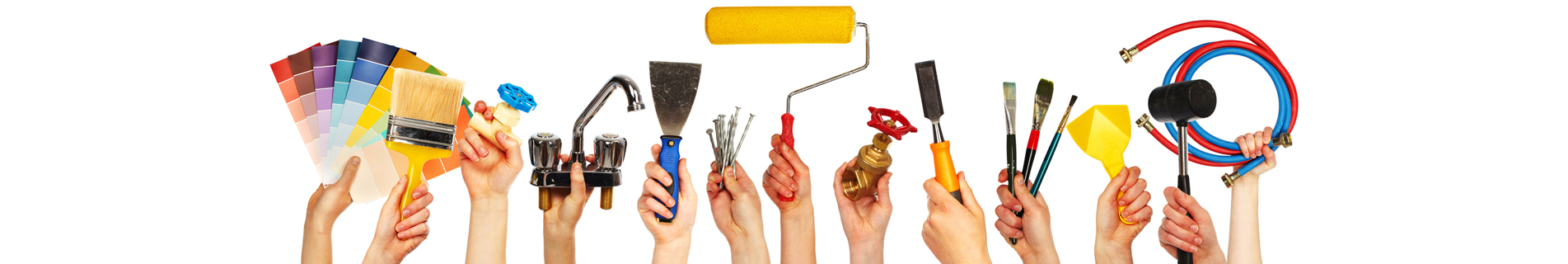 Set of construction tools.